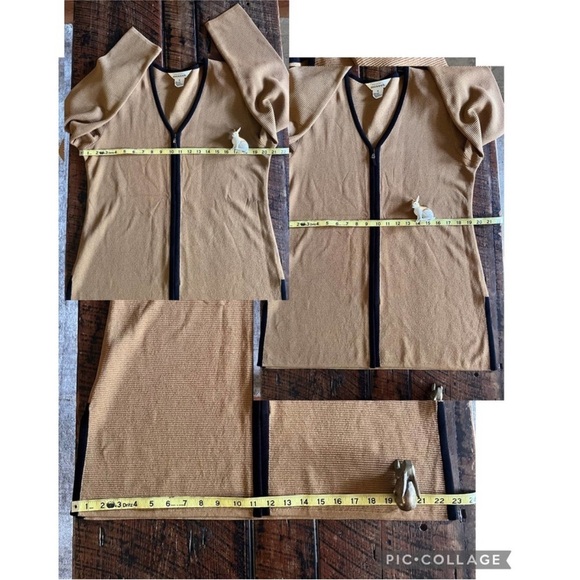 Misook tan knit cardigan size medium - Picture 6 of 11